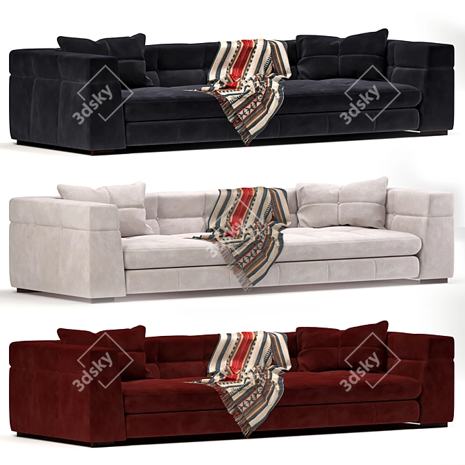 Elegant Minotti Blazer Sofa 3D model image 1