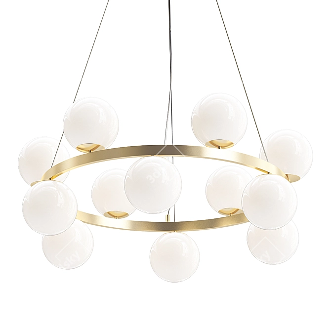 Sleek Modern SANNE Chandelier 3D model image 1