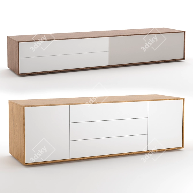 Modern TV Stand with Sleek Design 3D model image 2