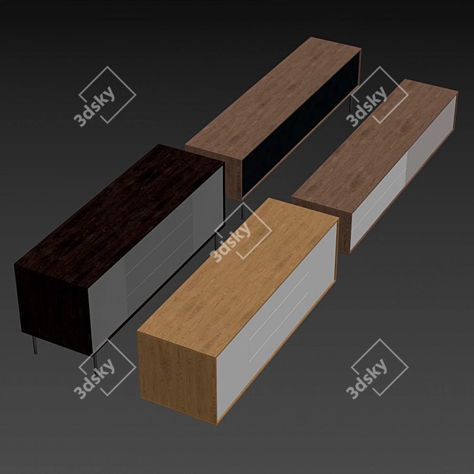 Modern TV Stand with Sleek Design 3D model image 6