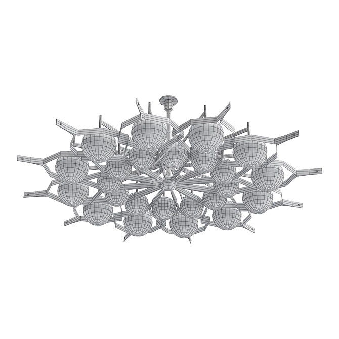 Vintage Wright Chandelier 3D model image 2