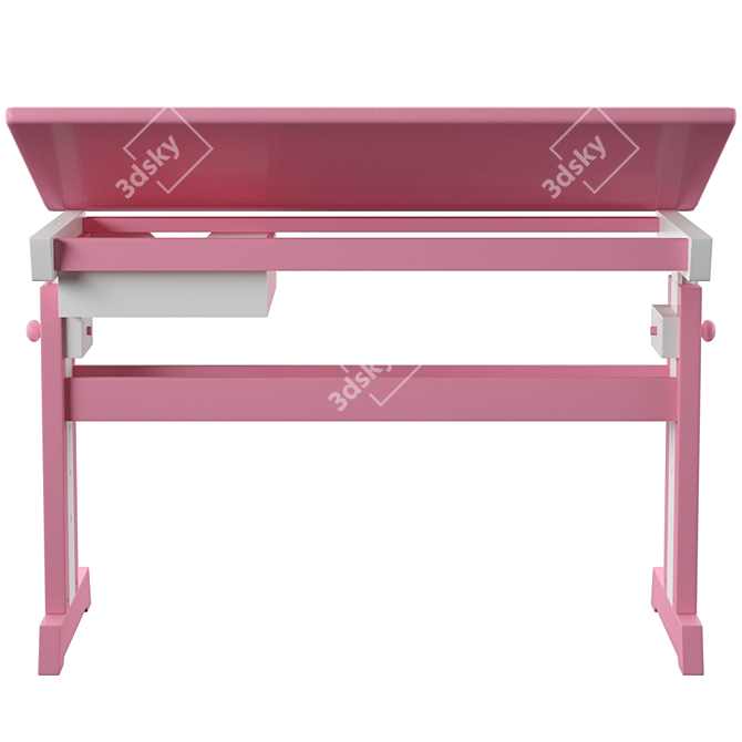 Adjustable Kids Writing Desk 3D model image 3