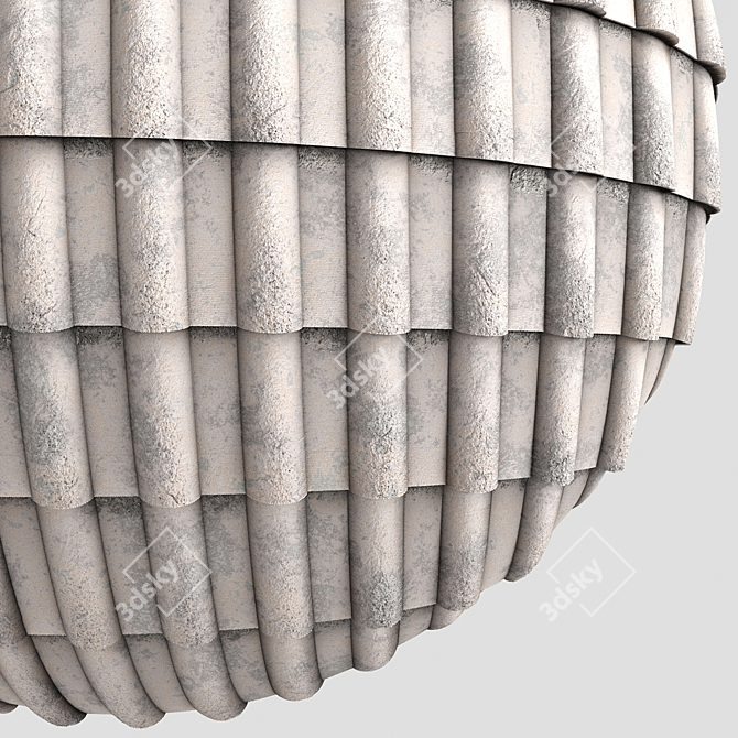 PBR Roof Tile Materials: 3 Color Options 3D model image 3