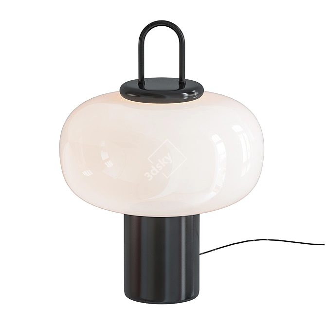 Elegant Nox Glass Table Lamp 3D model image 2