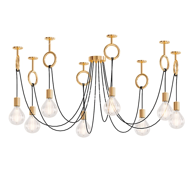 Modern American Countryside Chandelier 3D model image 1