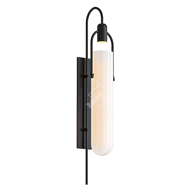 Modern Arc Well Sconce 3D model image 1