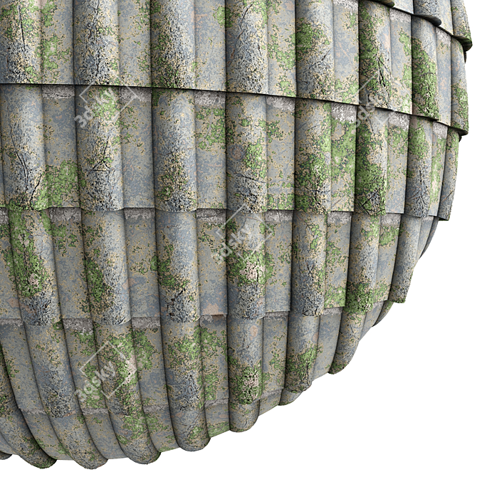 PBR Roof Tile Materials - 4k Texture 3D model image 3