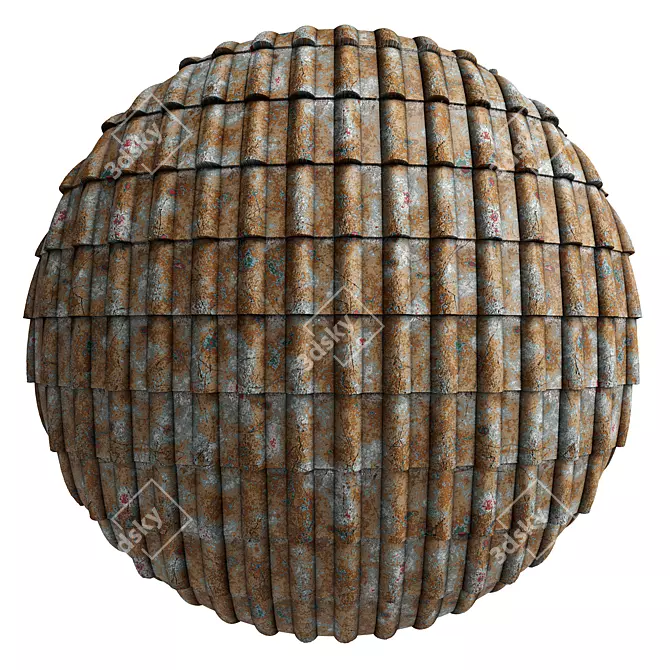 PBR Roof Tile Materials - 4k Texture 3D model image 5