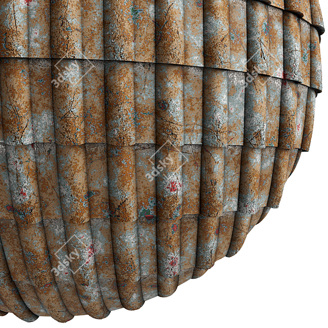 PBR Roof Tile Materials - 4k Texture 3D model image 6