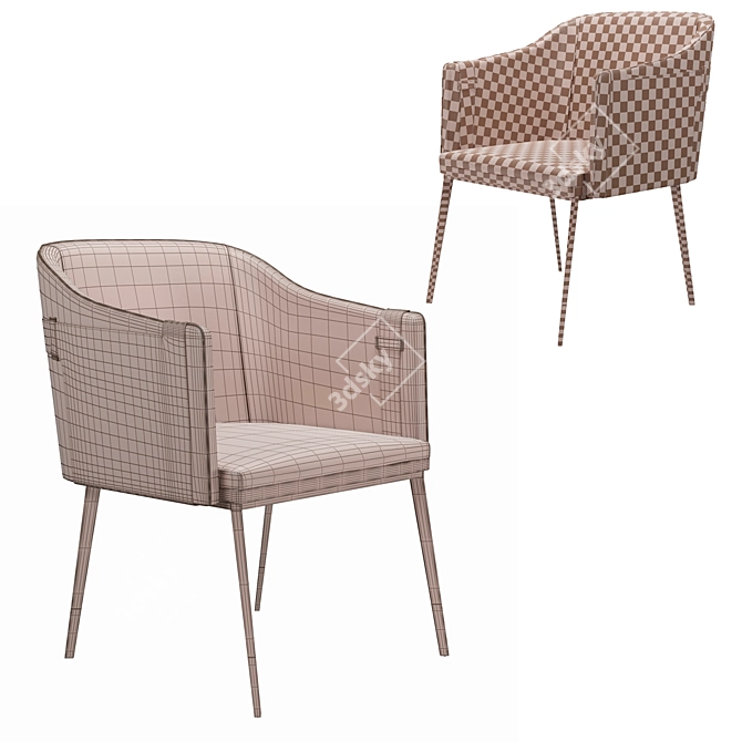 Sunpan Carter Wide Armchair 3D model image 4