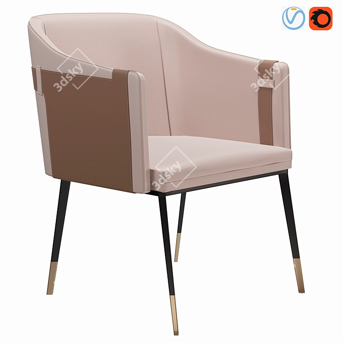 Sunpan Carter Wide Armchair 3D model image 5