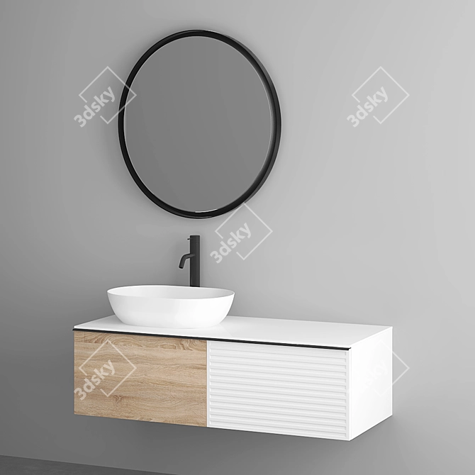 Modern Bathroom Cabinet | No. 119 | 1200x500x380mm 3D model image 3