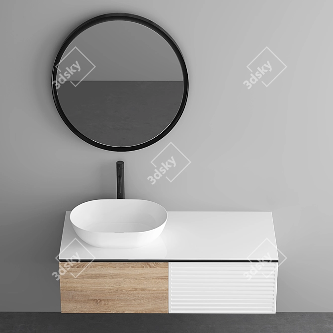 Modern Bathroom Cabinet | No. 119 | 1200x500x380mm 3D model image 4