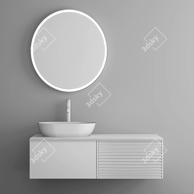 Modern Bathroom Cabinet | No. 119 | 1200x500x380mm 3D model image 5