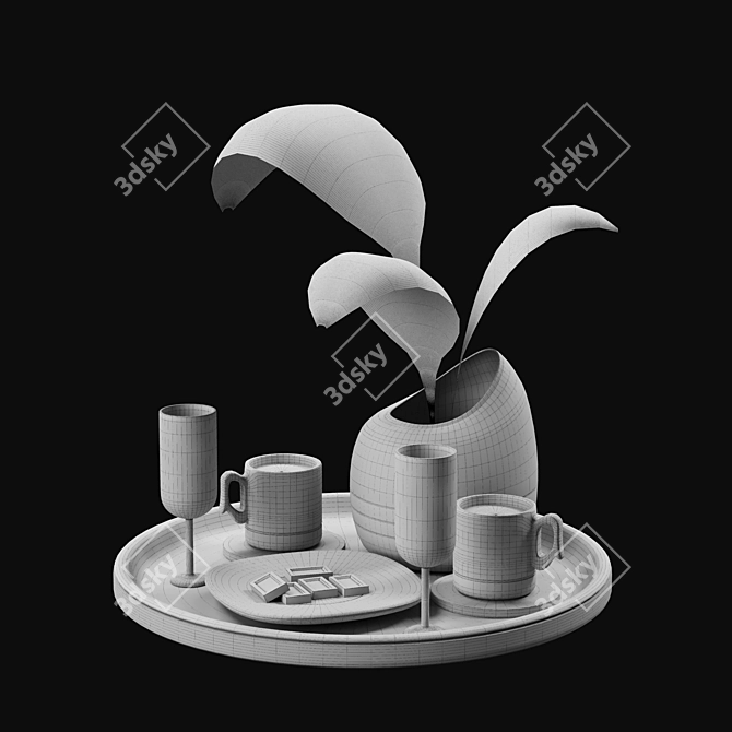 Elegant Decor Set: 3D Max, Corona, VRay 3D model image 3