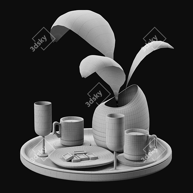 Elegant Decor Set: 3D Max, Corona, VRay 3D model image 5