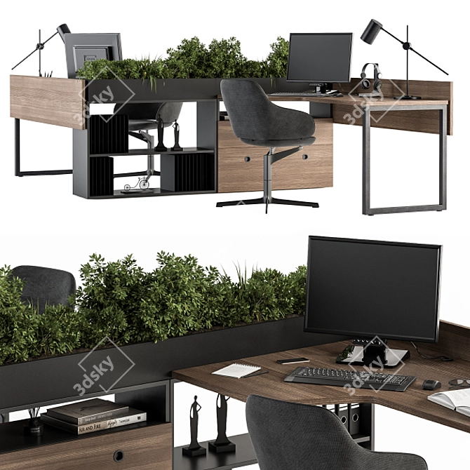 Elegant Office Set 46 - Boost Workplace Efficiency! 3D model image 2