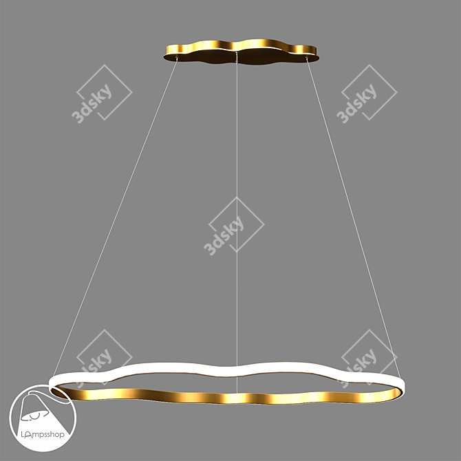 Cloud Grade Chandelier: Elegant Illumination 3D model image 1