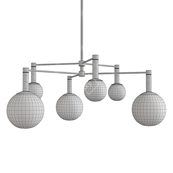 Elegant Cordova Chandelier 3D model image 2