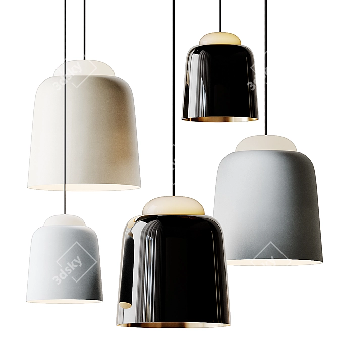 Elegant Teodora Suspension Light 3D model image 1