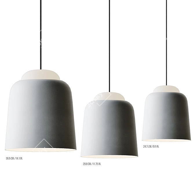 Elegant Teodora Suspension Light 3D model image 5