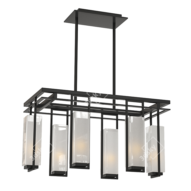 Perimeter Chandelier: Modern Elegance 3D model image 1