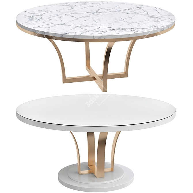 Elegant Coffee Table Set 3D model image 1