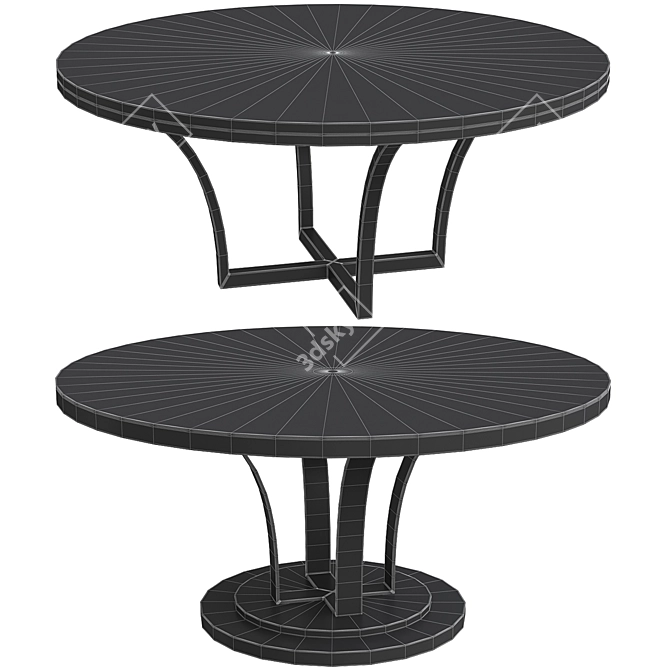 Elegant Coffee Table Set 3D model image 2