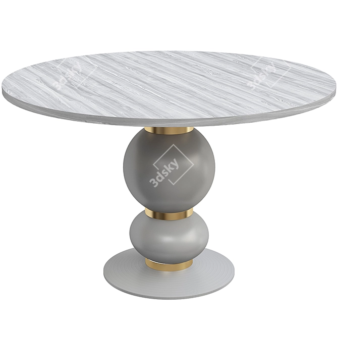 Elegant Monterrey Dining Table - Sophisticated and Stylish 3D model image 1