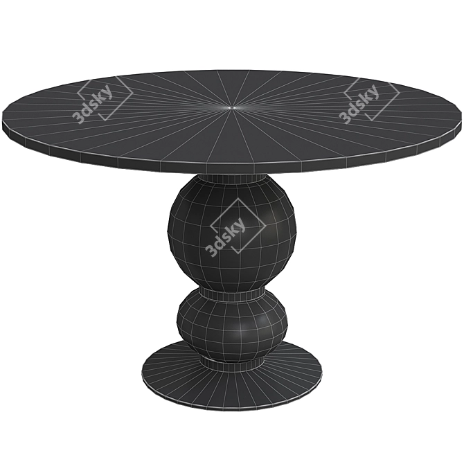 Elegant Monterrey Dining Table - Sophisticated and Stylish 3D model image 2