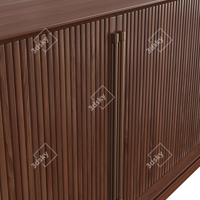 Colonial Walnut Buffet Suite 3D model image 4