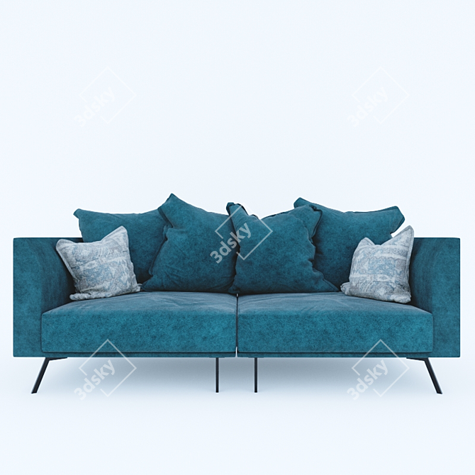 Velvet Vernacular: SCANDICA Sofa 3D model image 1