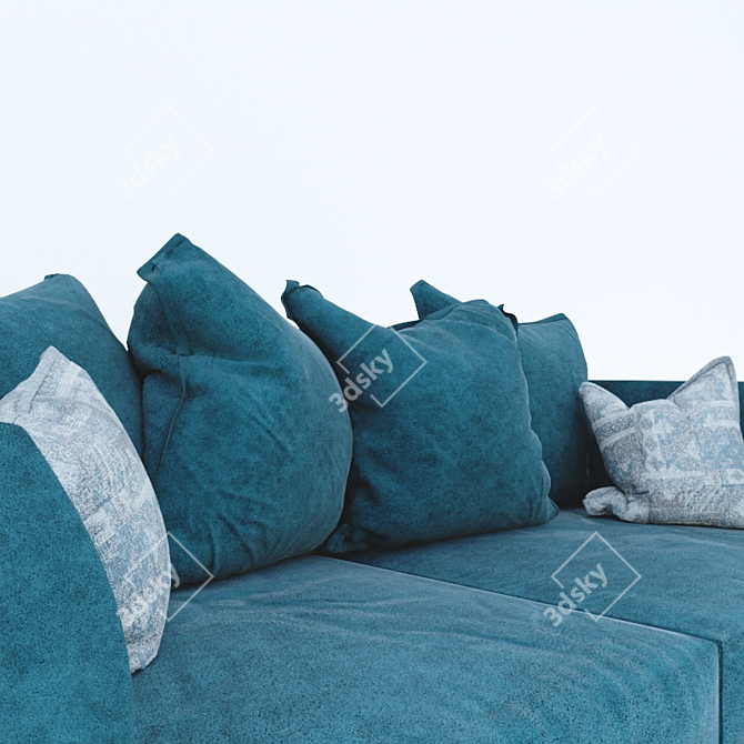 Velvet Vernacular: SCANDICA Sofa 3D model image 2