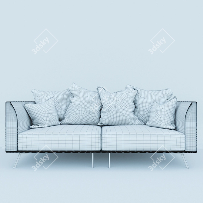 Velvet Vernacular: SCANDICA Sofa 3D model image 3