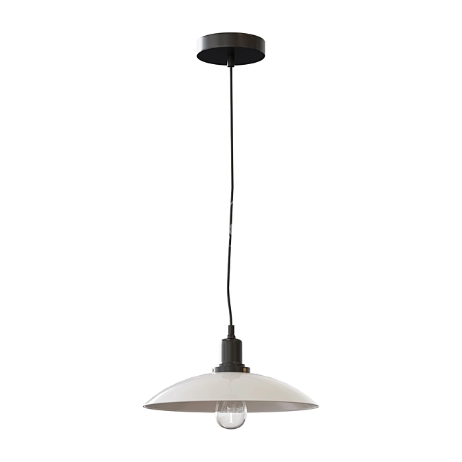 Elegant Ceramic Pendant Lamp 3D model image 1