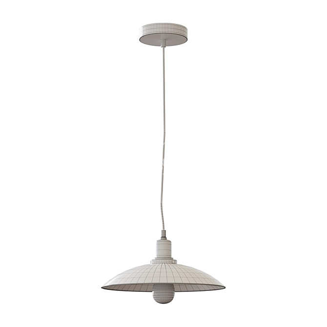 Elegant Ceramic Pendant Lamp 3D model image 2