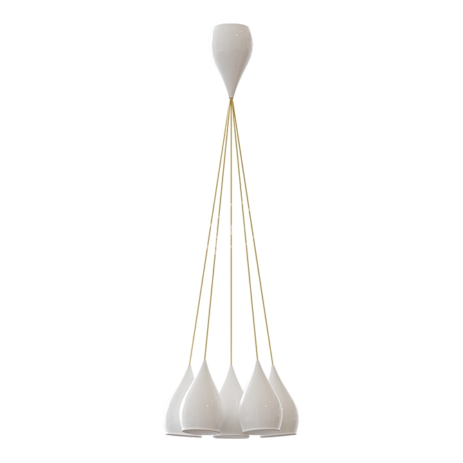 Elegant Drop Pendant Lamp 3D model image 1