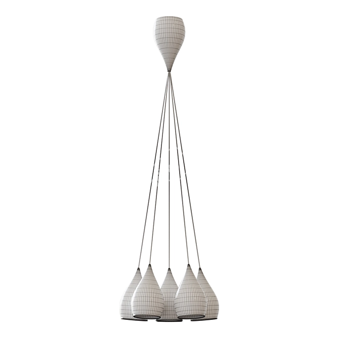 Elegant Drop Pendant Lamp 3D model image 2