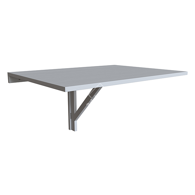 EJBY Wall-Mounted Pine Dining Table 3D model image 1