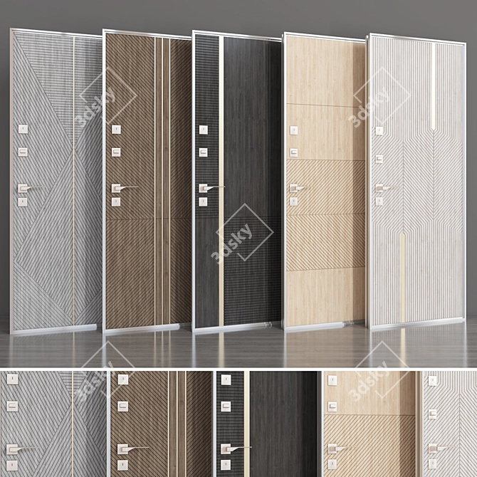 Wooden Door Collection - 3D Models 3D model image 1