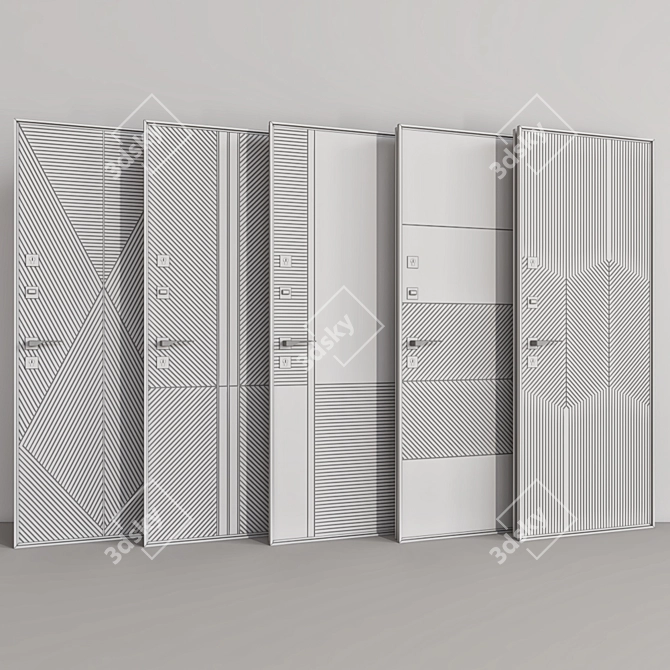 Wooden Door Collection - 3D Models 3D model image 4