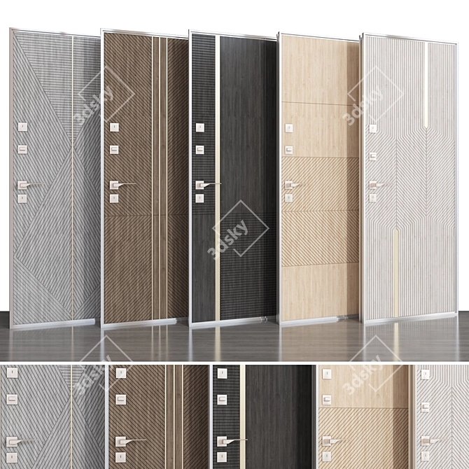 Wooden Door Collection - 3D Models 3D model image 5