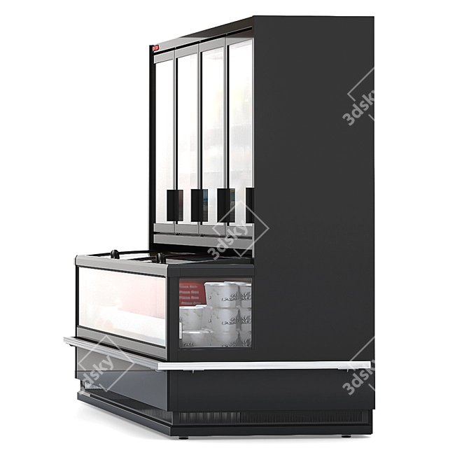 HitLine Refrigerated Display Case 3900mm 3D model image 2