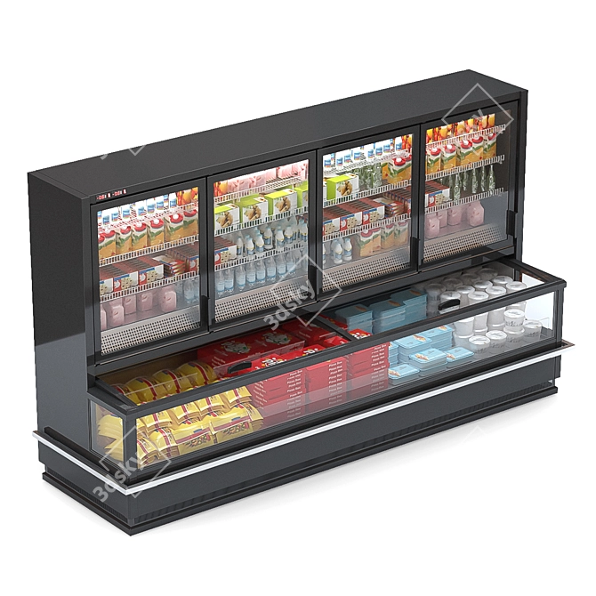 HitLine Refrigerated Display Case 3900mm 3D model image 4