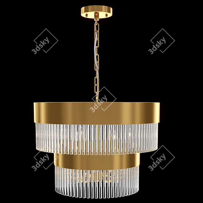 Elegant Glass Chandelier - ST Luce Contatto 3D model image 1