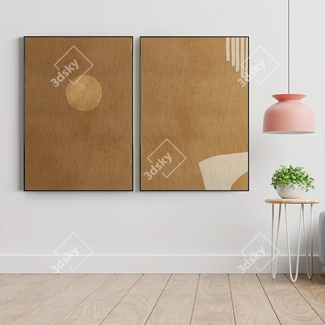 Abstract Frame Set | Modern Interior Decor 3D model image 3