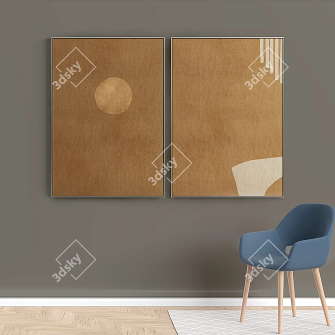 Abstract Frame Set | Modern Interior Decor 3D model image 5