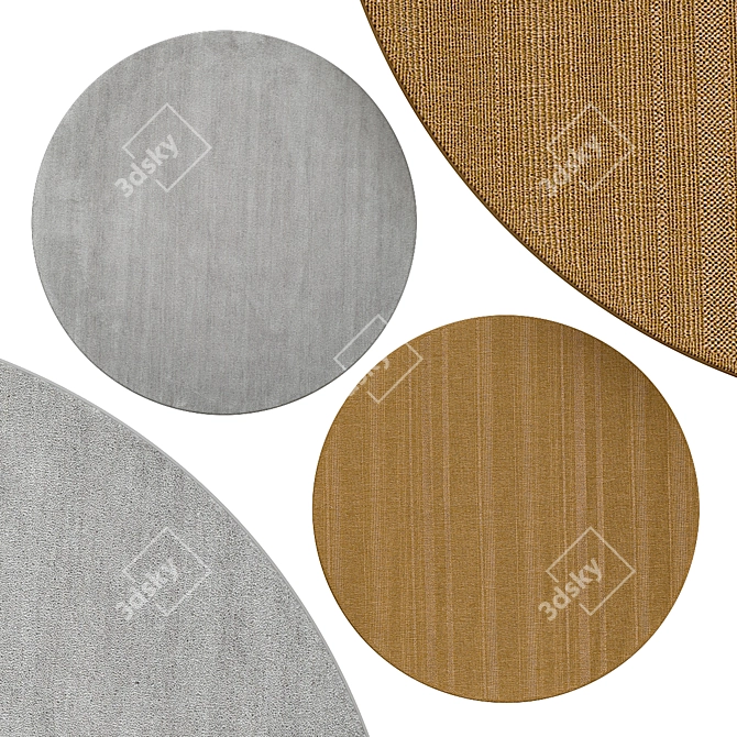 Elegant Circle Rugs | No. 214 3D model image 1