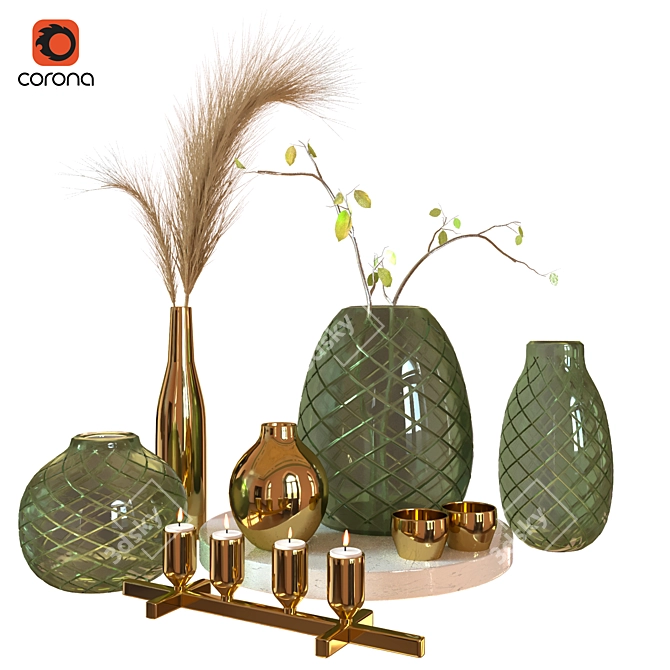  Elegant Decorative Set for Adornments 3D model image 1