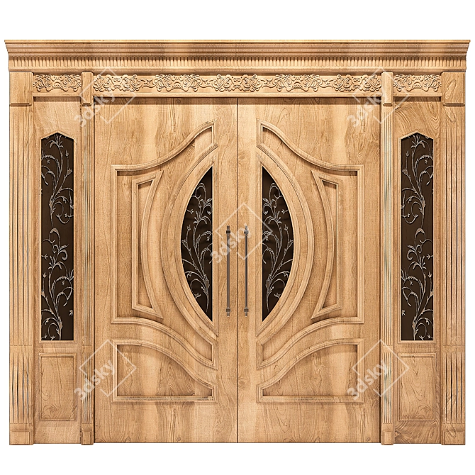 Elegant Lobby Door: Classic Style 3D model image 1
